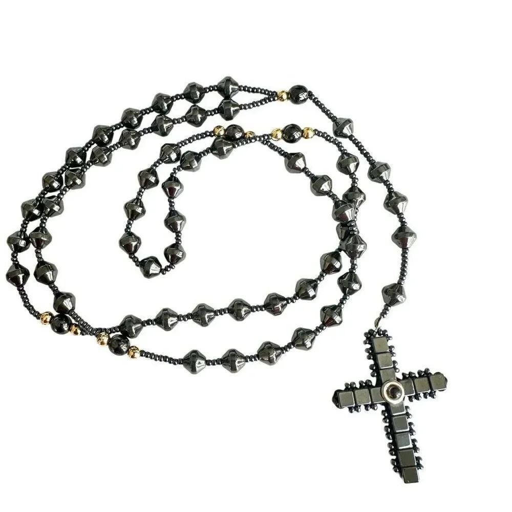Hematite beaded rosary